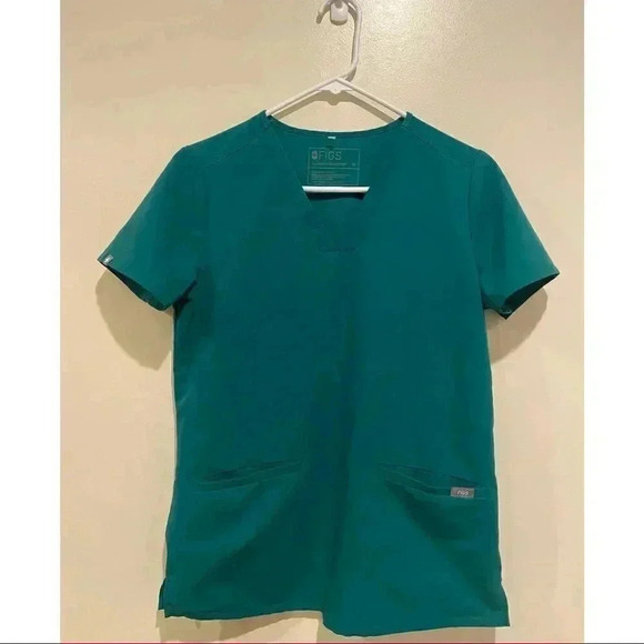 Figs Tops - Figs Technical Collection Forest Green Scrubs